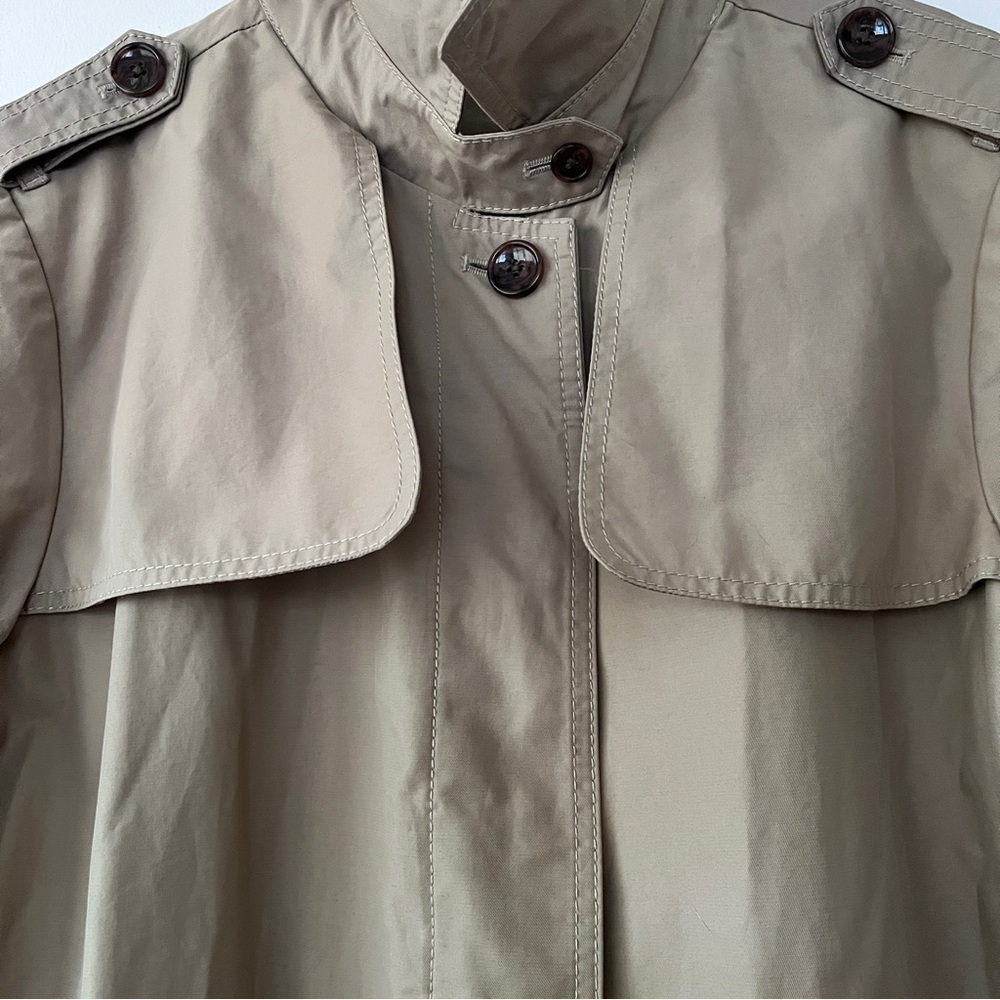 GAP Minimalist Y2K Normcore Classic Beige Trench Coat Women’s Size XL - Picture 7 of 14